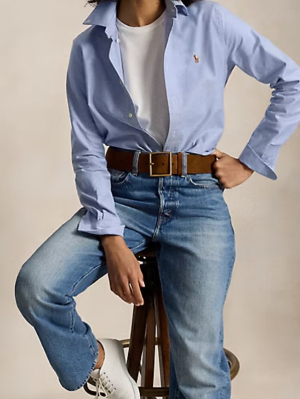 Ralph Lauren Light Blue Button-Down Oxford Shirt with Polo Pony - Picture 4 of 7